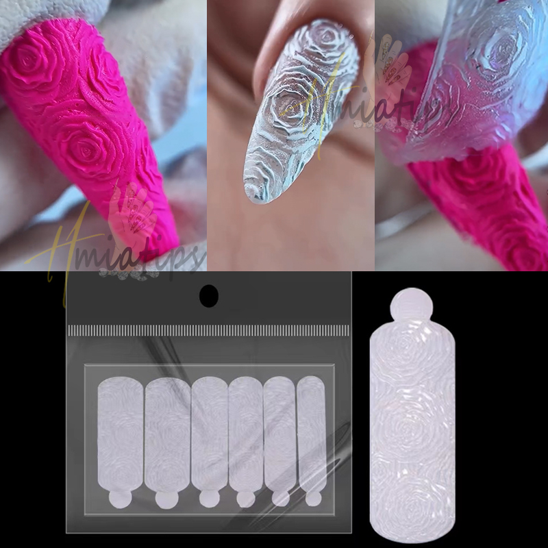 Nail Extension Form - 12 buah cetakan silikon kepingan salju