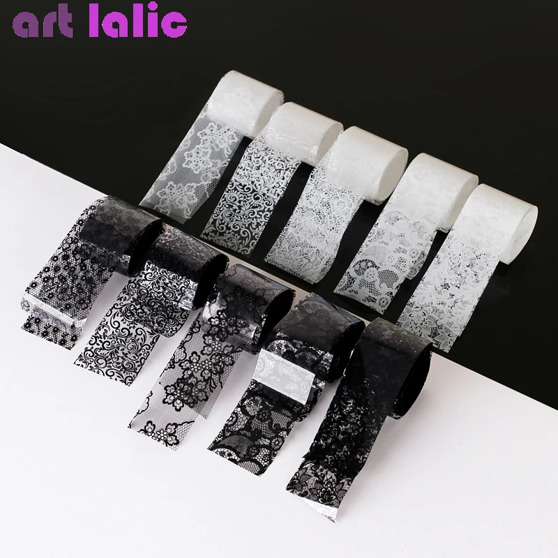 Nail Art Leopard - 10 Gulungan 2.5*60cm Foil Transfer Renda