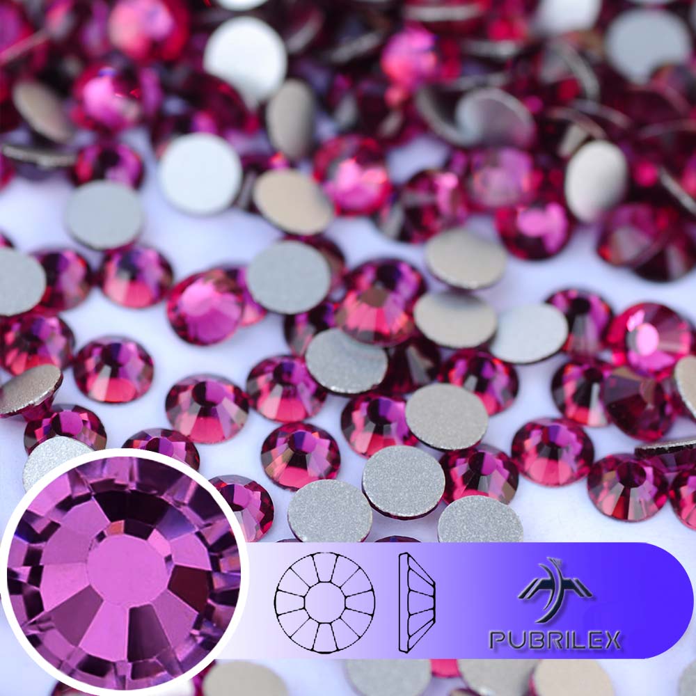 Nail Art Fuchsia - Fuchsia SS3-SS30 Batu Strass Glitter Pipih