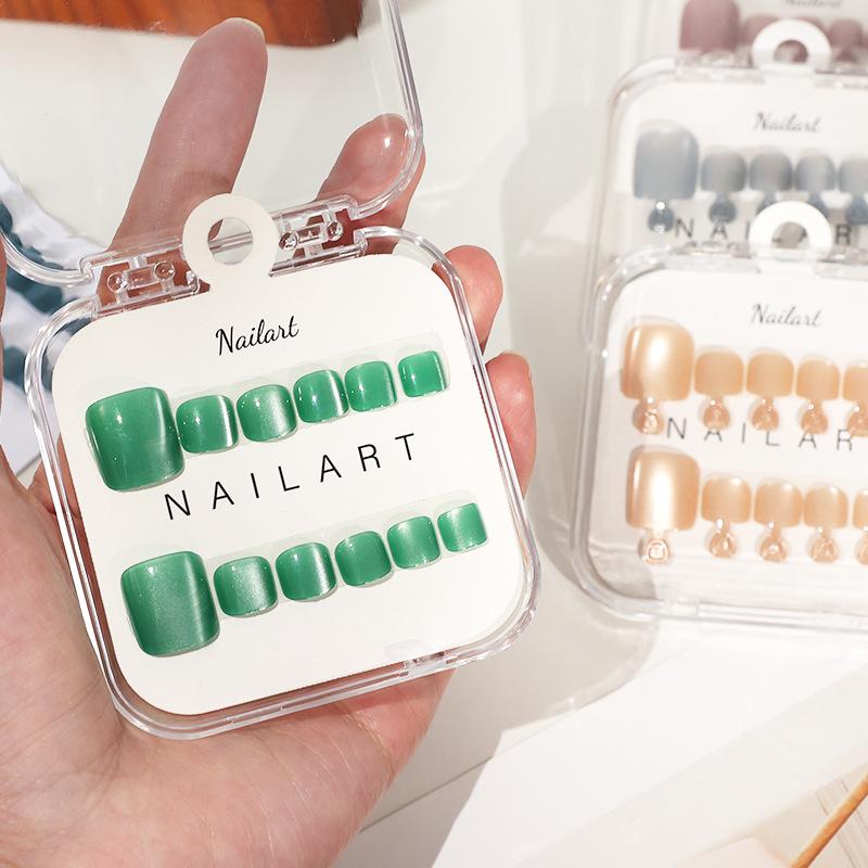 Nail Art Extension Cat Eye - 1 Kotak Kuku Palsu Prancis Desain