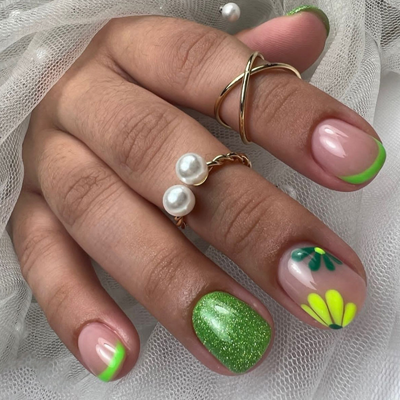 Nail Art Inspo - 24Pcs Kuku Palsu Pendek Model Ballet