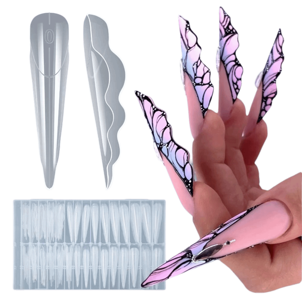 Nail Extension Form - 150Pcs Cetakan Kuku Bentuk Kupu-kupu yang