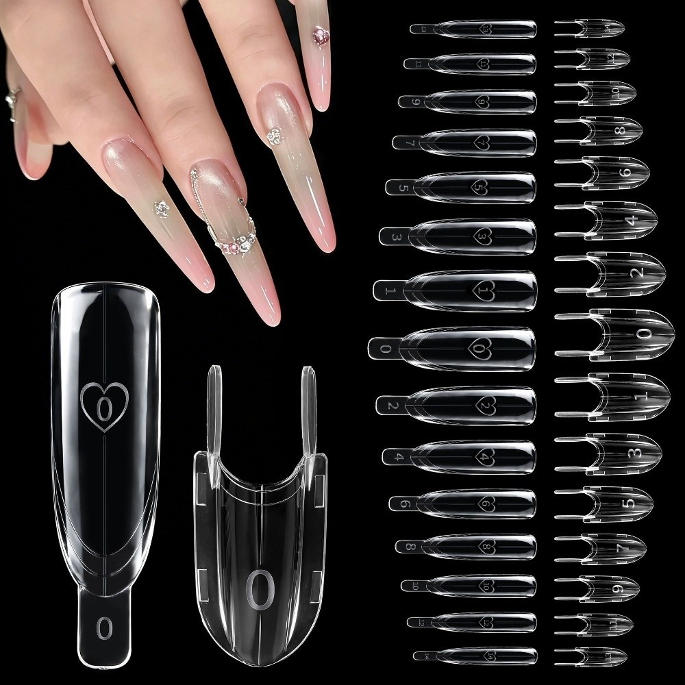 Nail Extension Form - 120pcs Bentuk Roket Sandwich Dual Nail