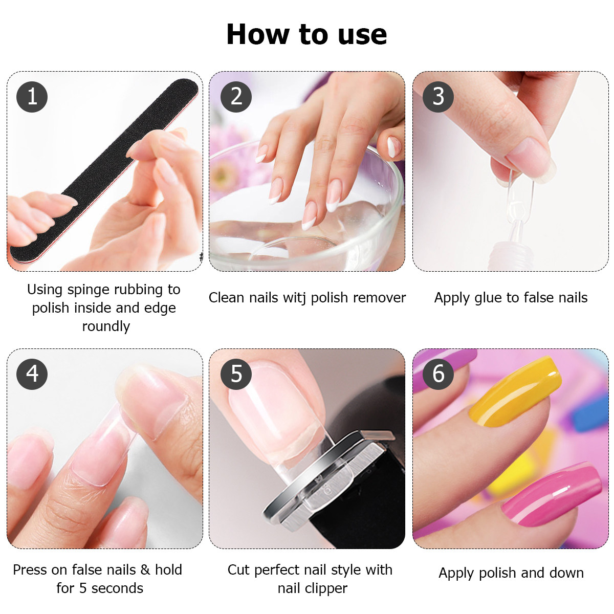 Nail Art Natural Simple - 600 Buah Stiker Manikur Seni Kuku