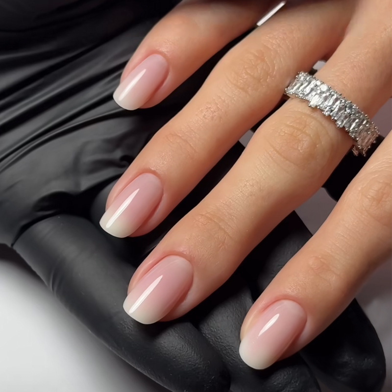 Nail Art Inspo - 24Pcs Kuku Palsu Ballet Glitter Sederhana