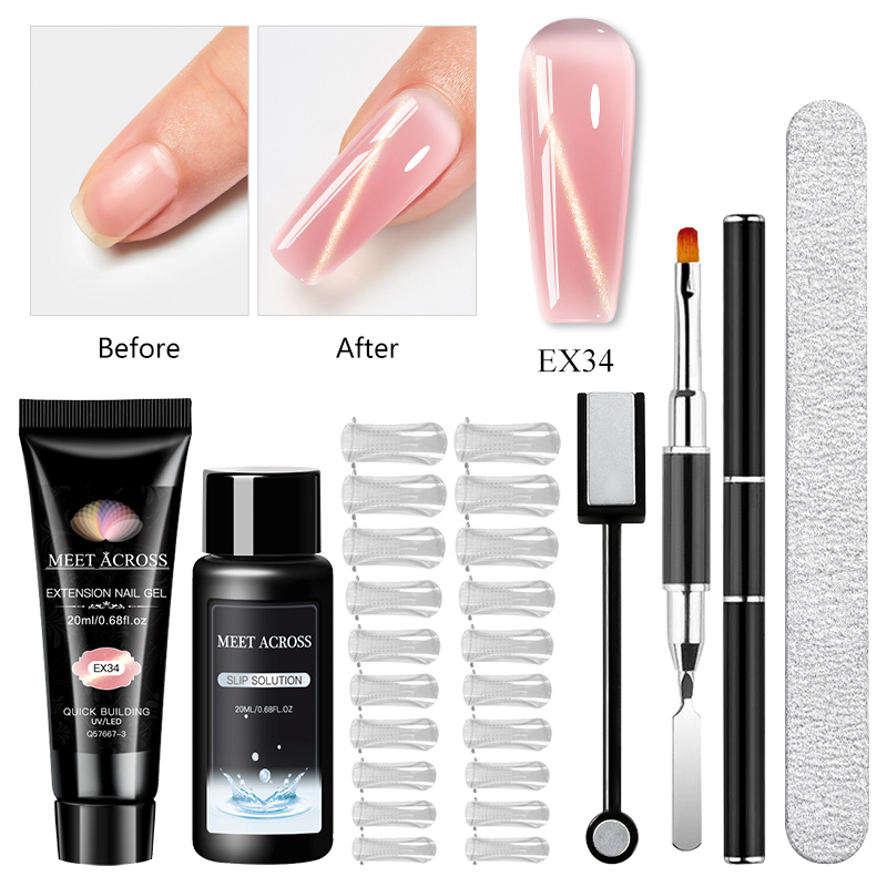 Nail Extension Form - 6pcs/set 20ml Cat Eye Poly Nail