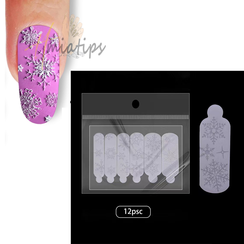 12 buah cetakan silikon keping - Nail Extension Form ulasan dan harga