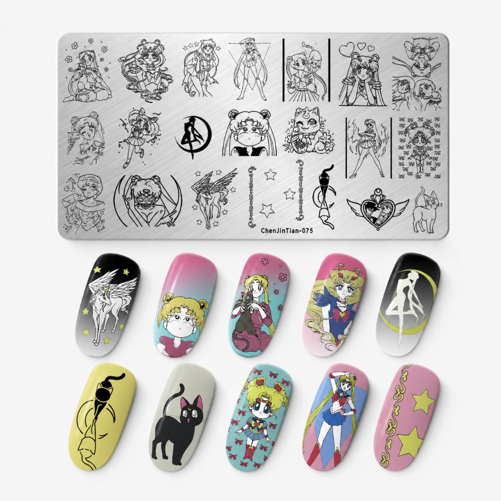 Pelat Stamping Kuku Anime Sail - Nail Art Inspo ulasan dan harga