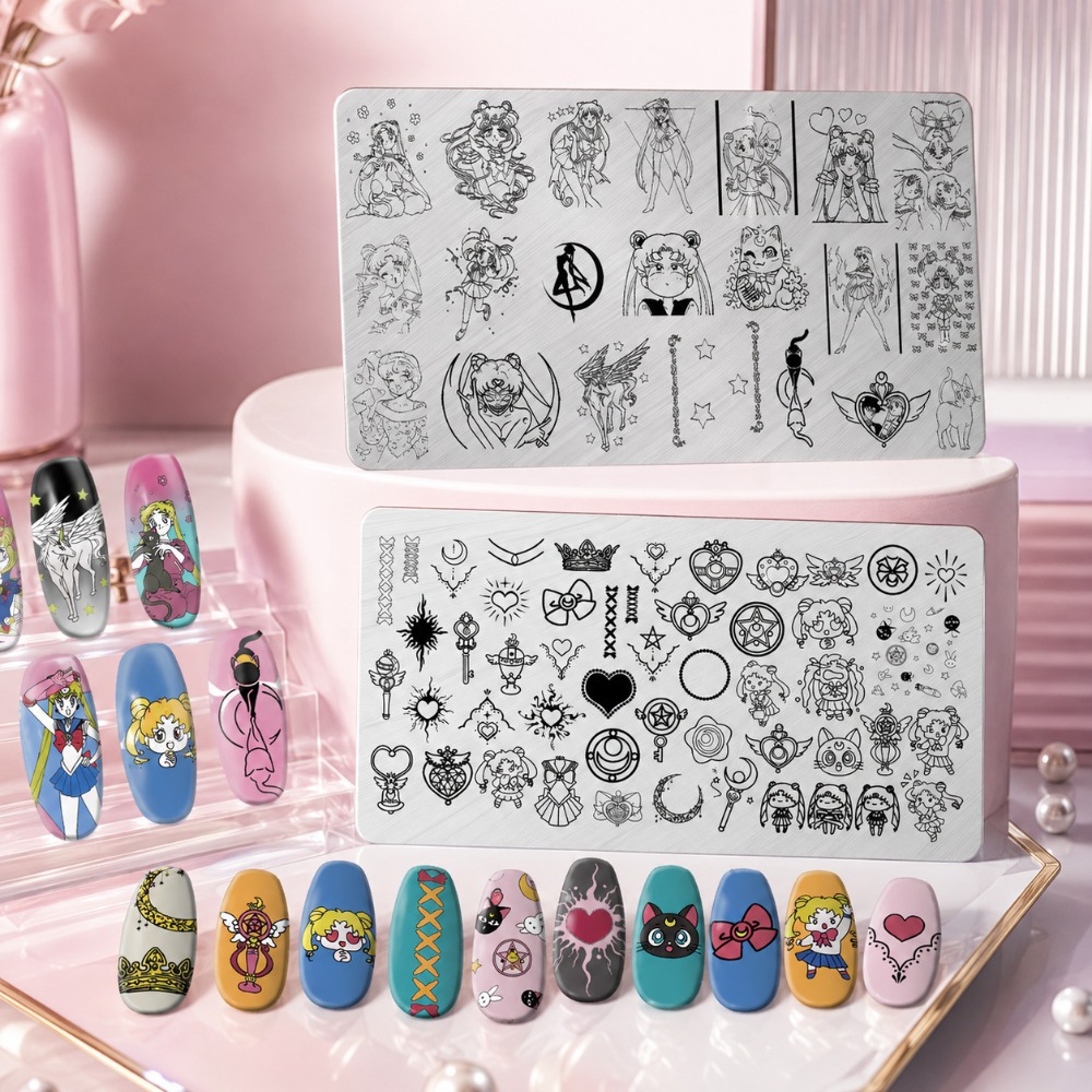 Pelat Stamping Kuku Anime Sail - Nail Art Inspo ulasan dan harga