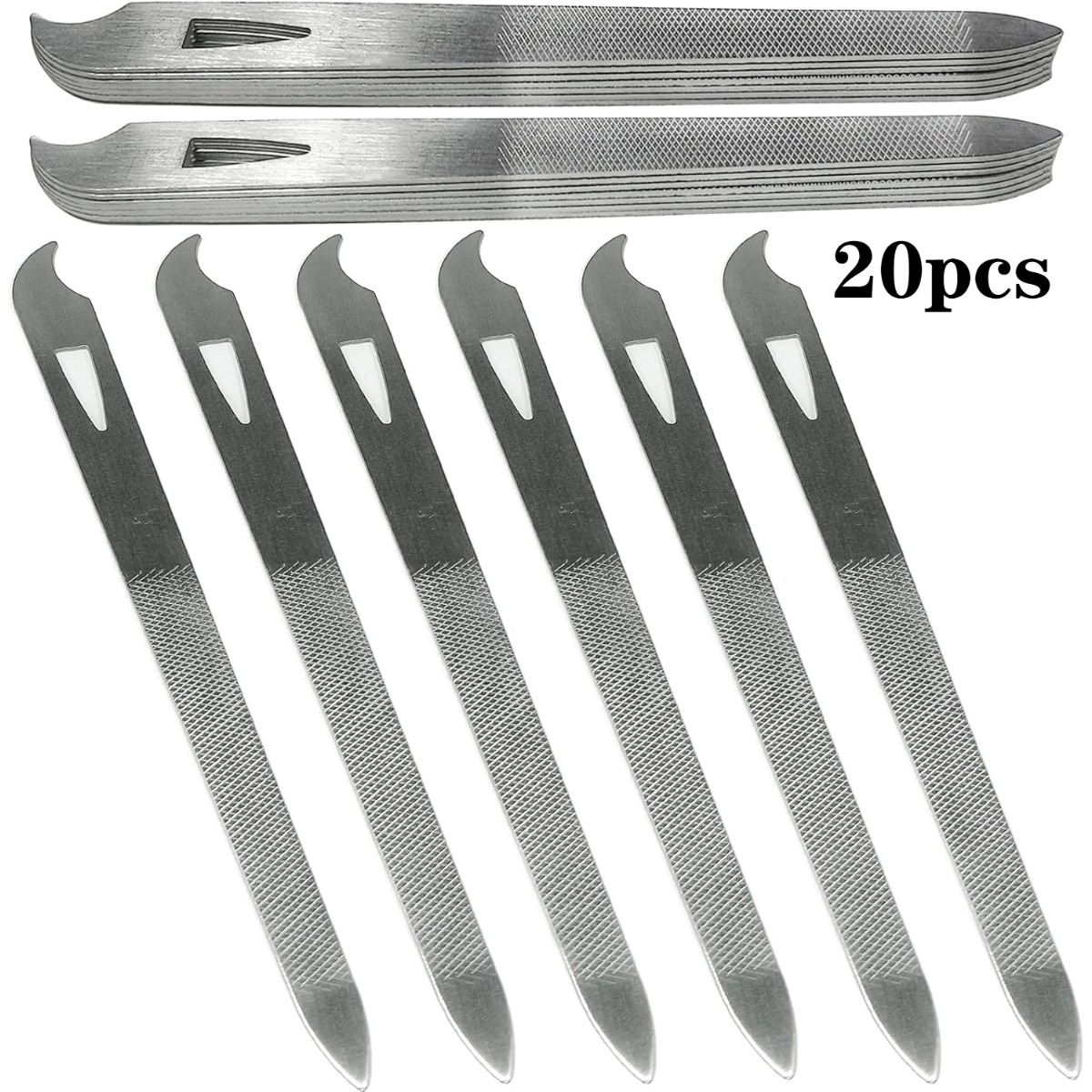 10/20 Buah Kikir Kuku Logam Ba - Nail Extension Form ulasan dan harga