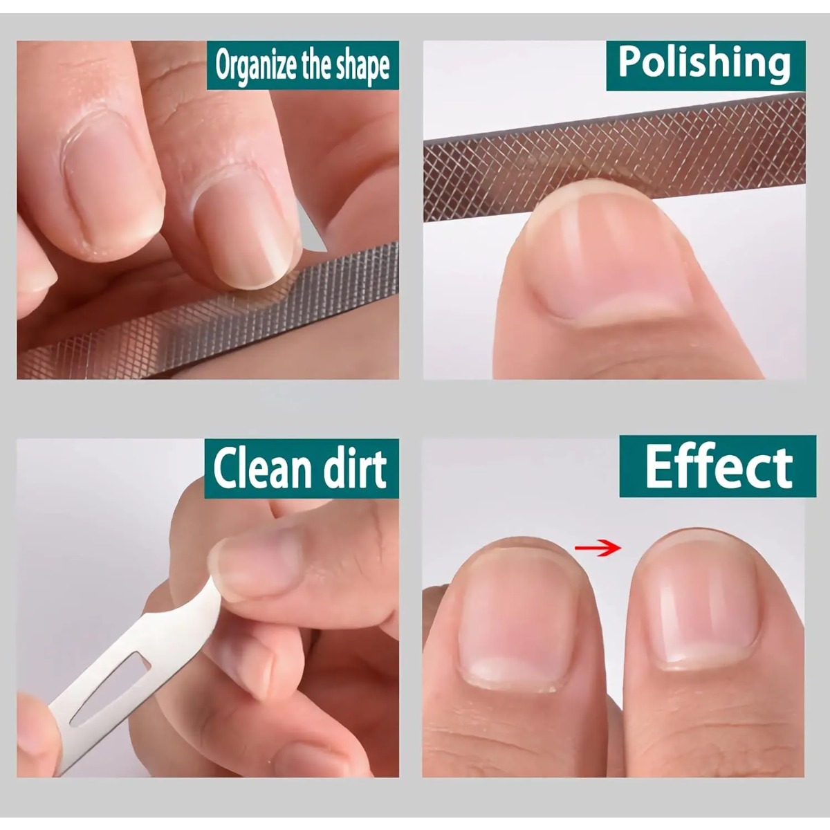 10/20 Buah Kikir Kuku Logam Ba - Nail Extension Form ulasan dan harga
