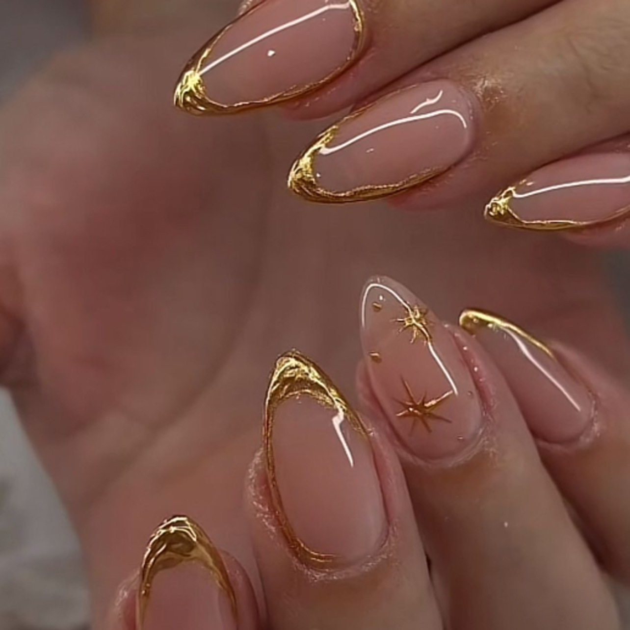 24 Buah Set Kuku Almond Pendek - Nail Art Inspo ulasan dan harga