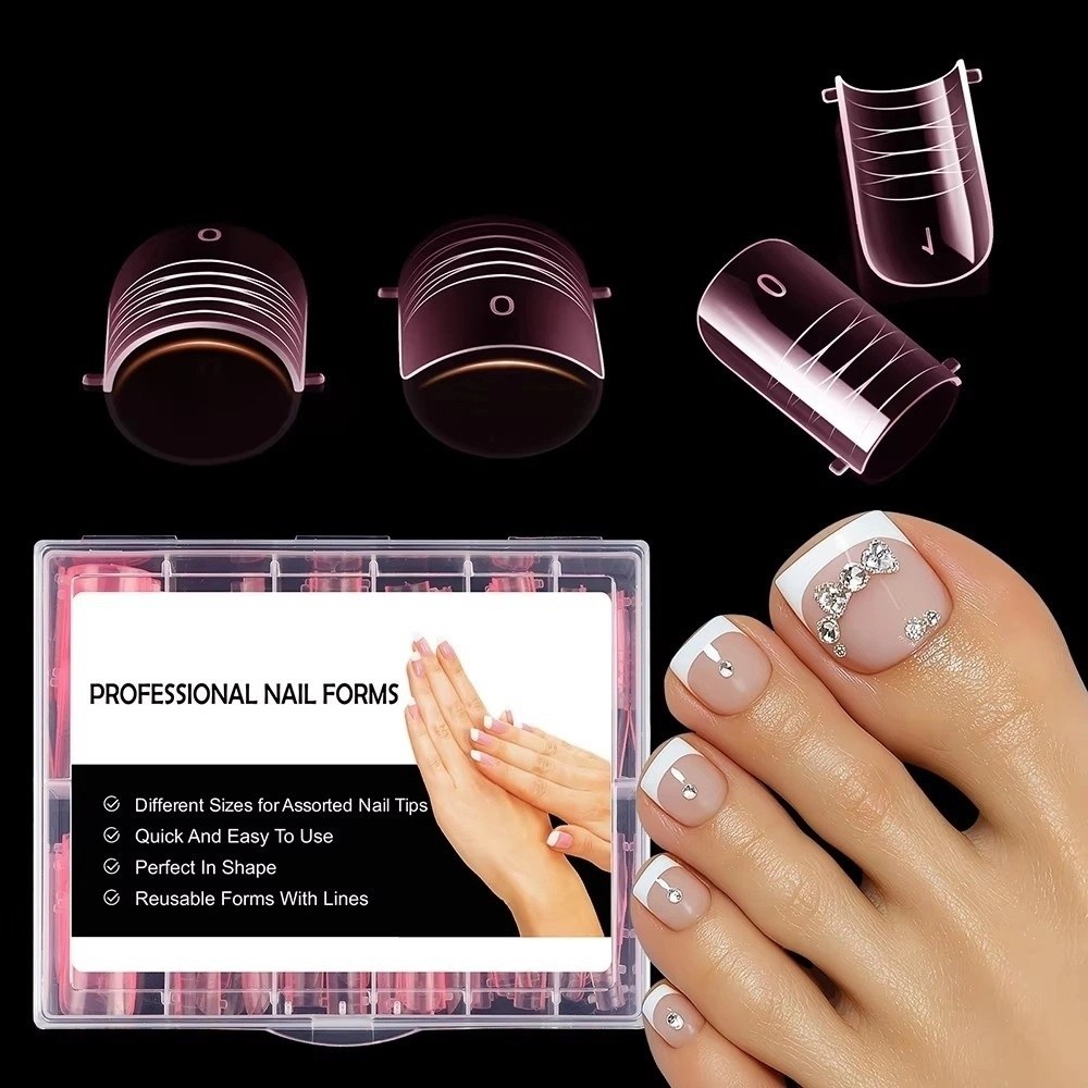 120 pcs Cetakan Kuku Kaki Baru - Nail Extension Form ulasan dan harga