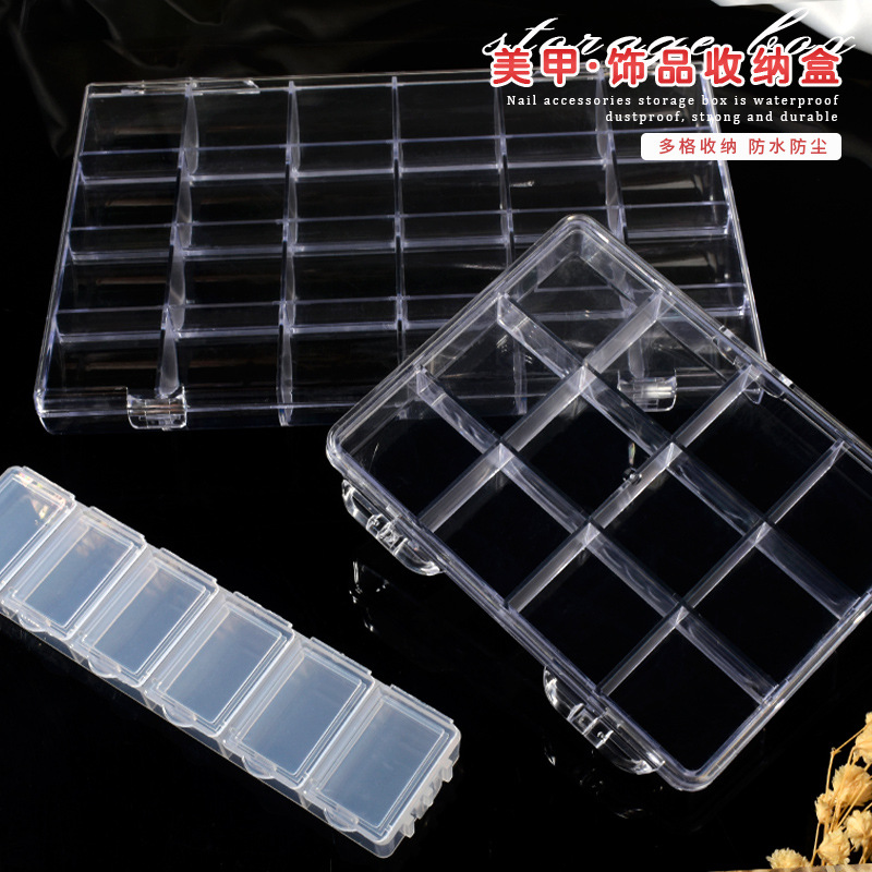 Kotak Organizer plastik bening - Nail Art Inspo ulasan dan harga