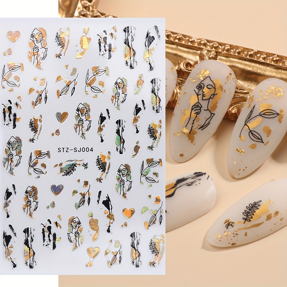 1 Buah Stiker Geometri Abstrak - Nail Art Leopard ulasan dan harga