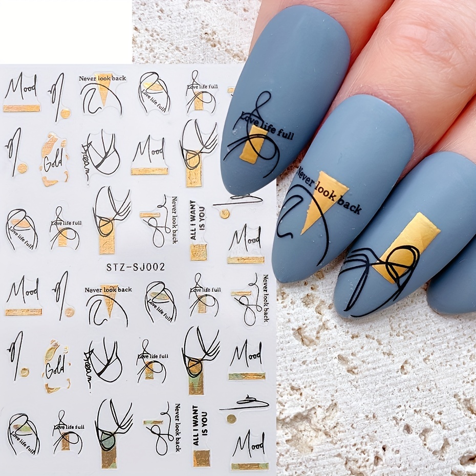 1 Buah Stiker Geometri Abstrak - Nail Art Leopard ulasan dan harga