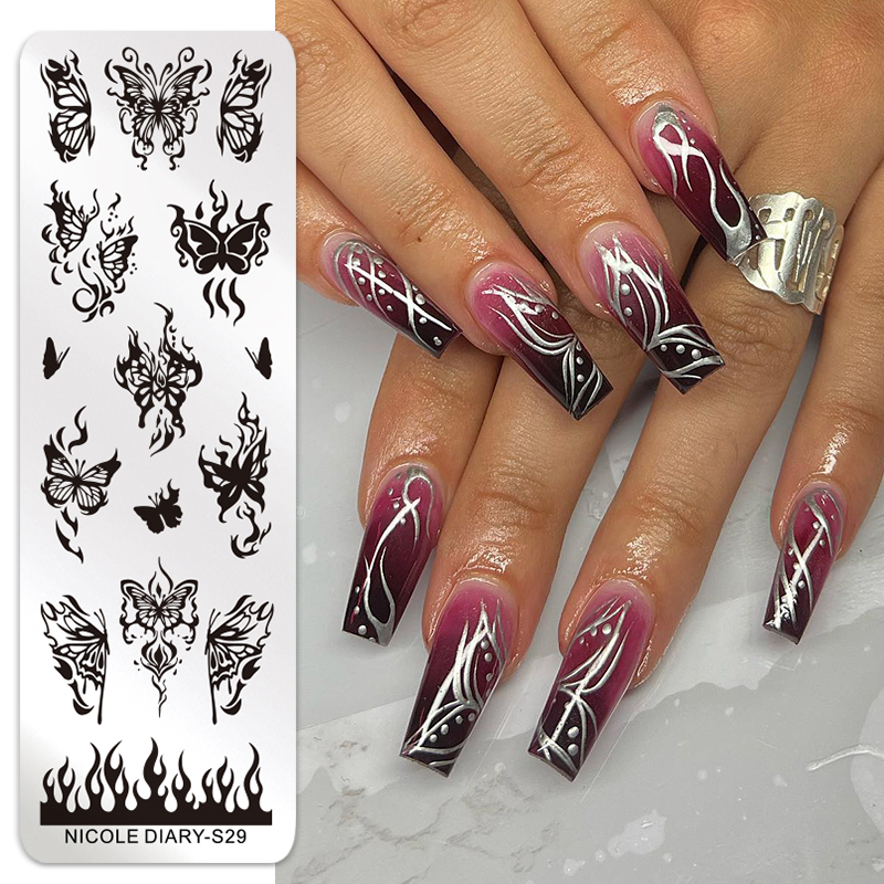 Alat cetak kuku stensil gambar - Nail Art Leopard ulasan dan harga
