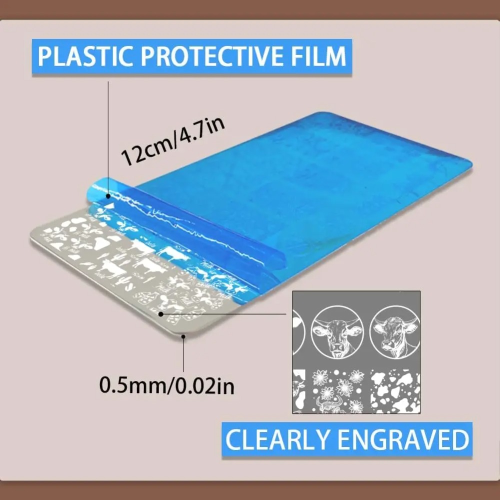3pcs Plat Stamping Kuku Bertem - Nail Art Inspo ulasan dan harga