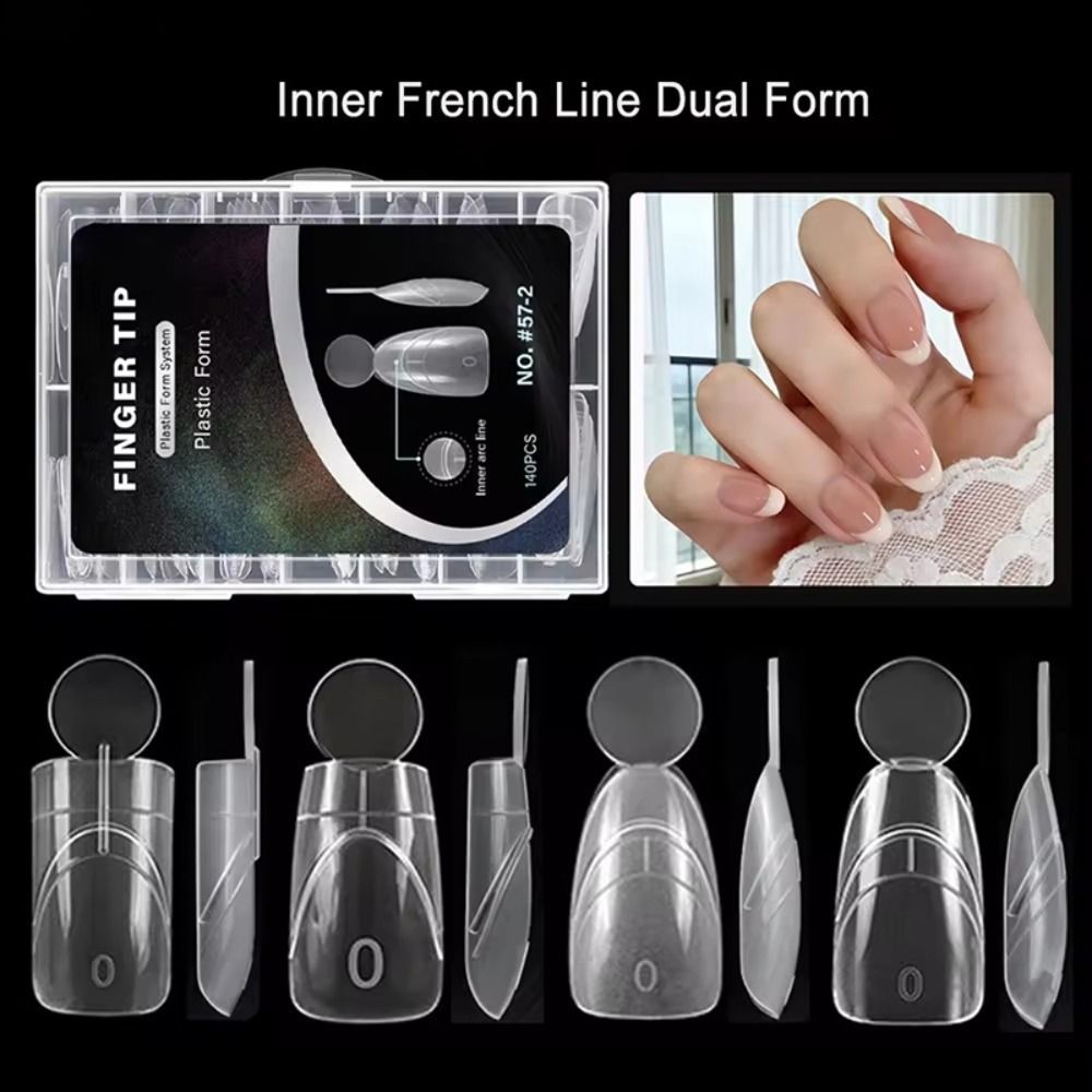 140PCS Bentuk Kuku Prancis Per - Nail Extension Form ulasan dan harga