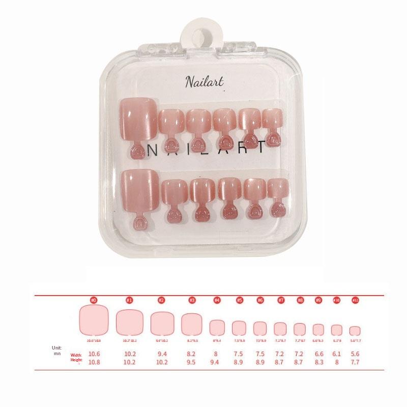10 Pcs/Box Kuku Palsu Prancis  - Nail Art Extension Cat Eye ulasan dan harga