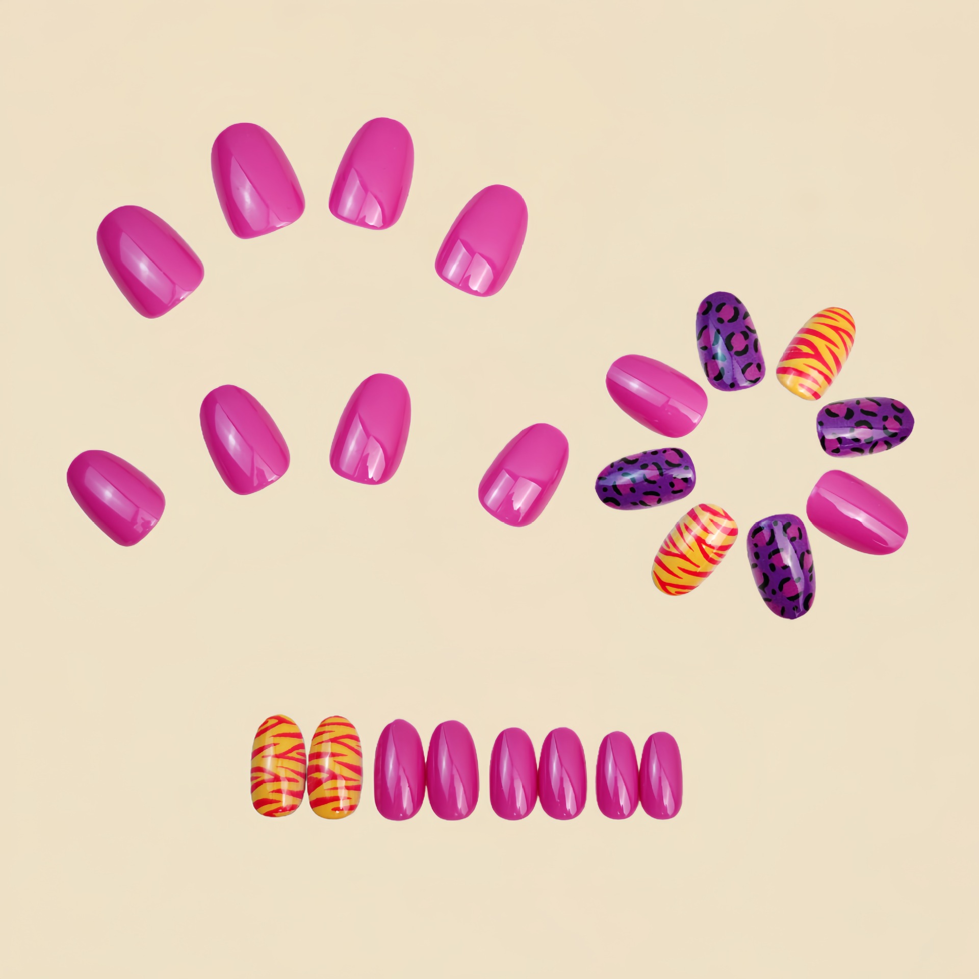 Kuku palsu pendek panjang untu - Nail Art Leopard ulasan dan harga
