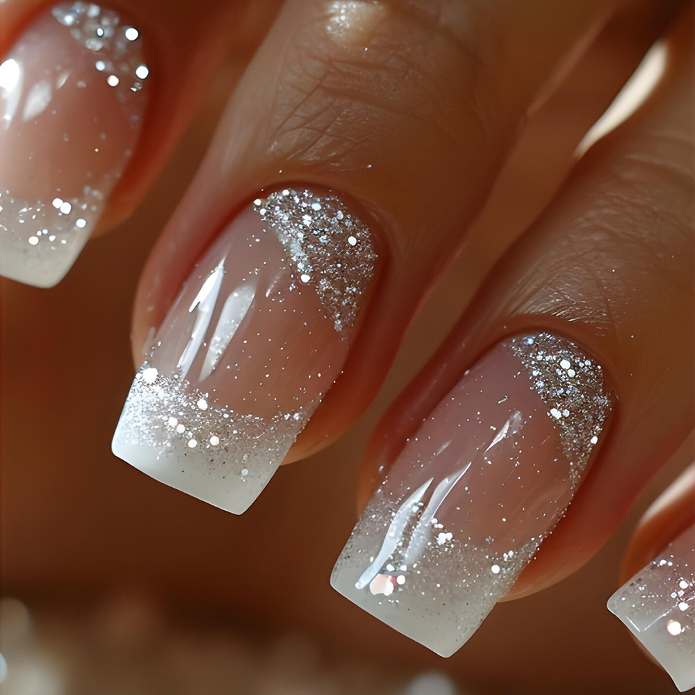 24pcs/set Kuku Palsu Kotak Sed - Nail Art Inspo ulasan dan harga