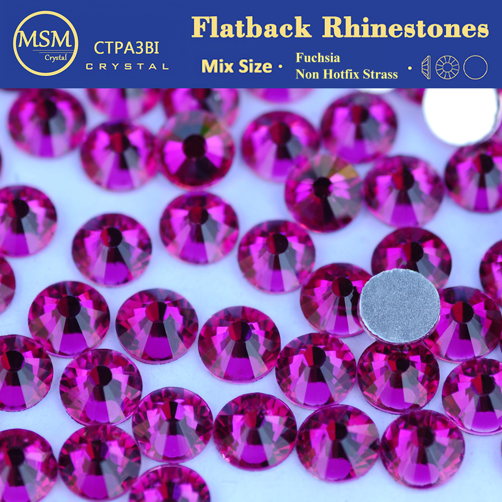 Rhinestone Fuchsia Baru Non Ho - Nail Art Fuchsia ulasan dan harga