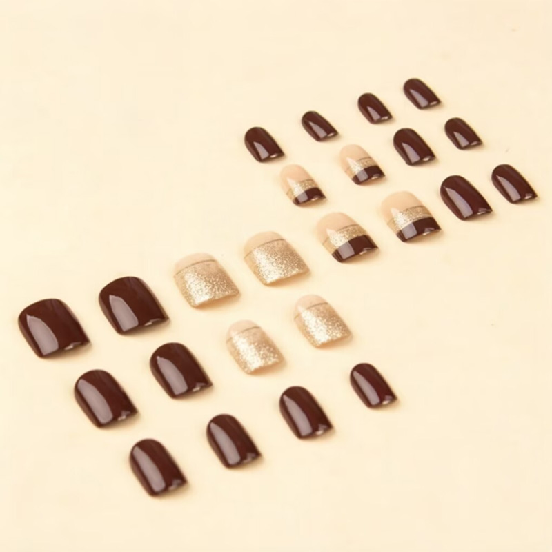 Kuku palsu pendek persegi untu - Nail Art Inspo ulasan dan harga