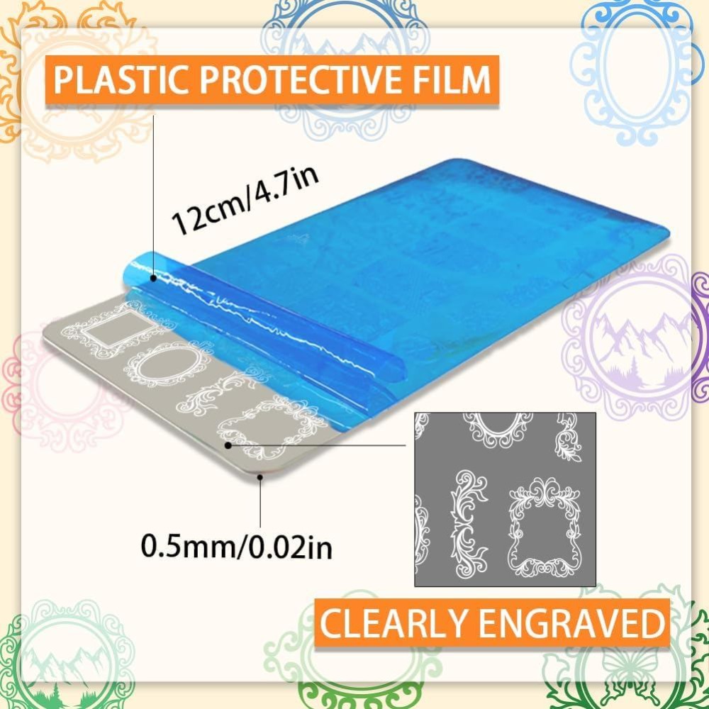 3pcs Plat Stamping Kuku Bingka - Nail Art Inspo ulasan dan harga