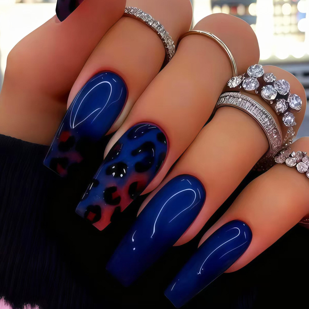 Tips kuku palsu ukuran sedang  - Nail Art Leopard ulasan dan harga