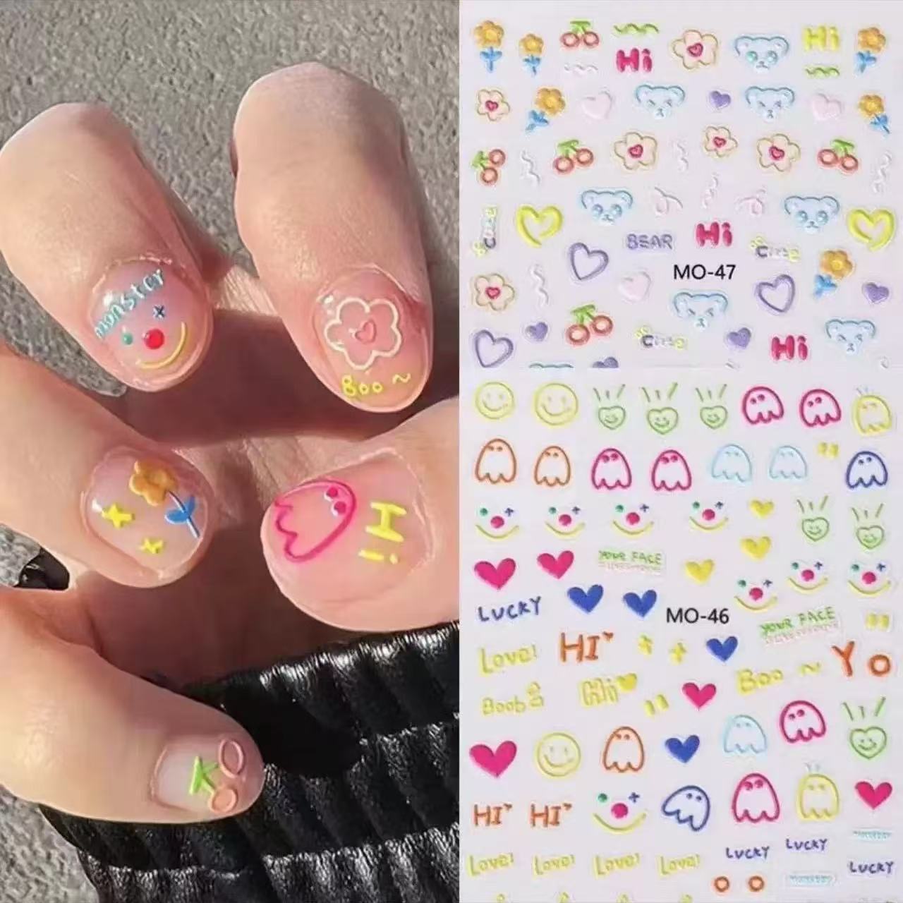 Stiker Seni Kuku Hewan Kartun  - Nail Art Viral ulasan dan harga
