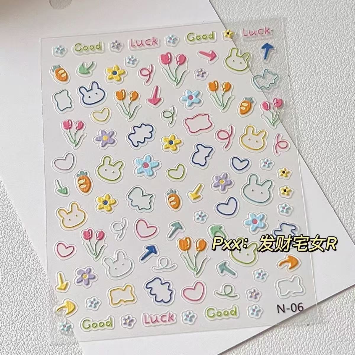 Stiker Seni Kuku Hewan Kartun  - Nail Art Viral ulasan dan harga
