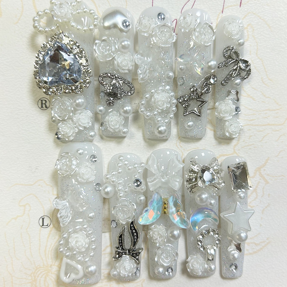 10PCS Kuku Palsu Cantik Jirai  - Nail Art Inspo ulasan dan harga