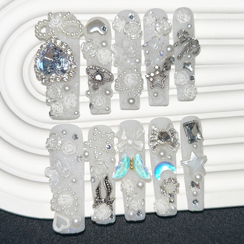 10PCS Kuku Palsu Cantik Jirai  - Nail Art Inspo ulasan dan harga