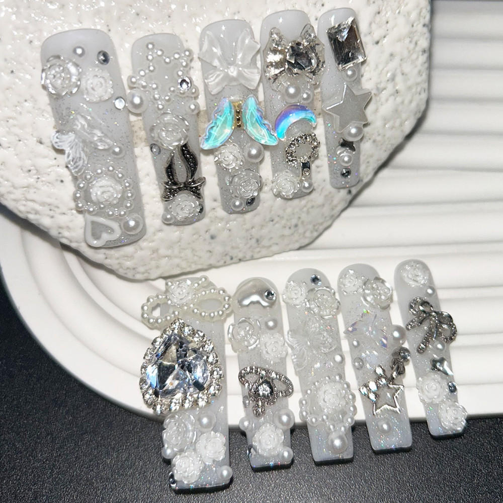 10PCS Kuku Palsu Cantik Jirai  - Nail Art Inspo ulasan dan harga