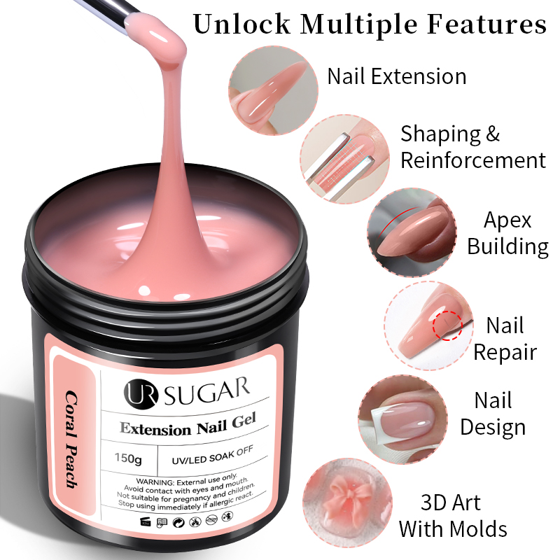 UR SUGAR 150g Gel Keras dengan - Nail Extension Form ulasan dan harga