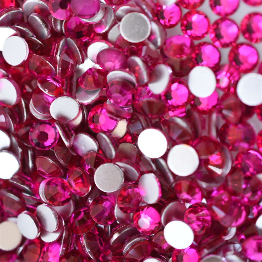 Kaca merah 1440 buah SS16 SS20 - Nail Art Fuchsia ulasan dan harga