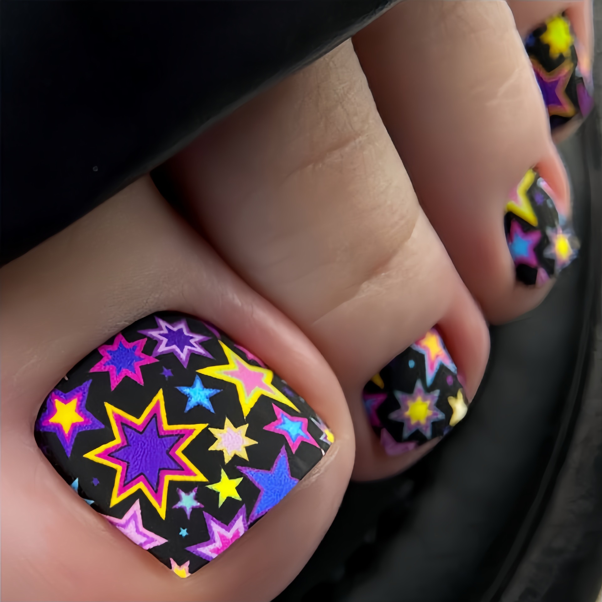 24 Buah Kuku Kaki Tekan Y2k Ku - Nail Art Leopard ulasan dan harga