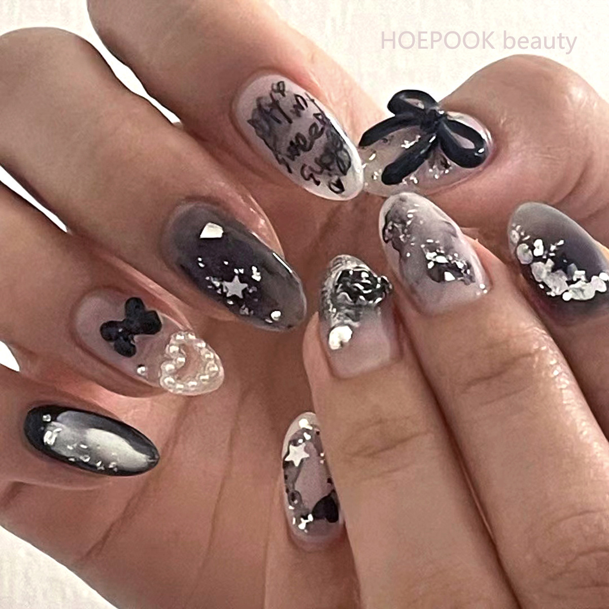 24 buah ujung kuku tekan Almon - Nail Art Natural Simple ulasan dan harga