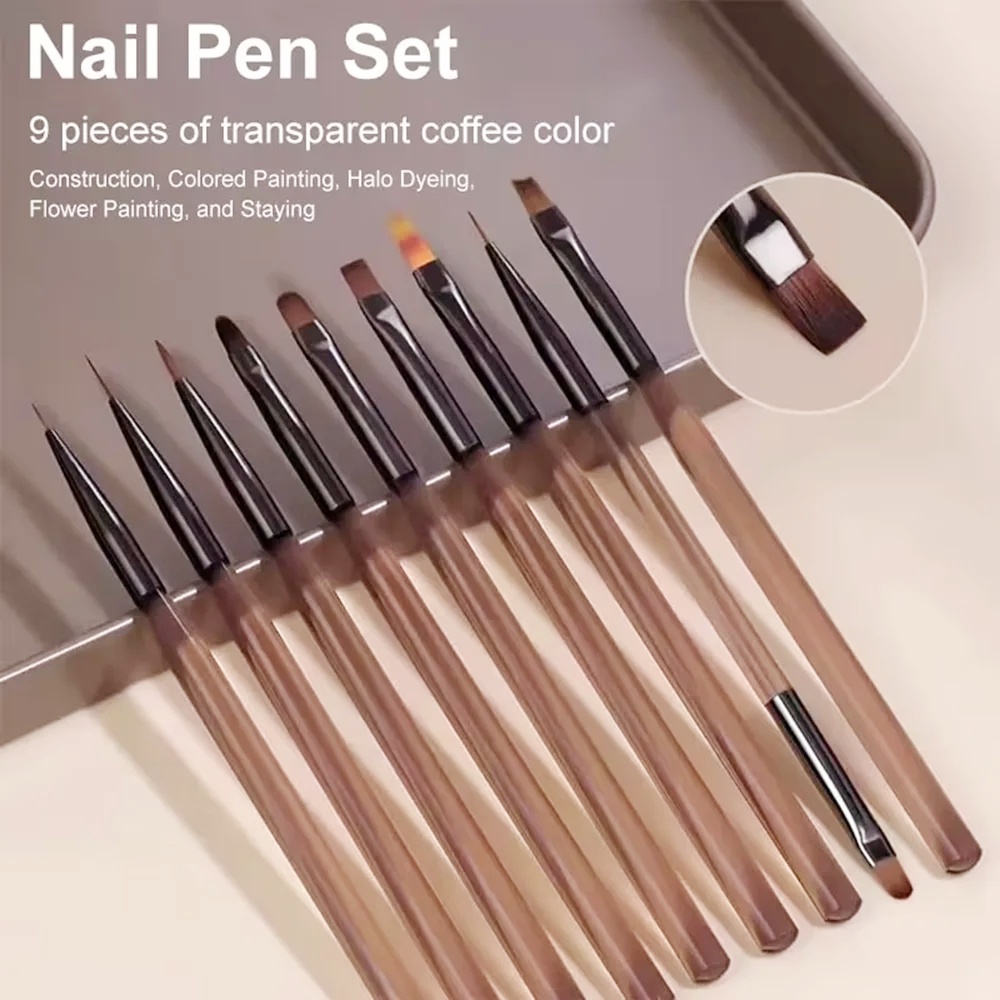 9PCS Kuas Kuku untuk Desain Se - Nail Art Viral ulasan dan harga