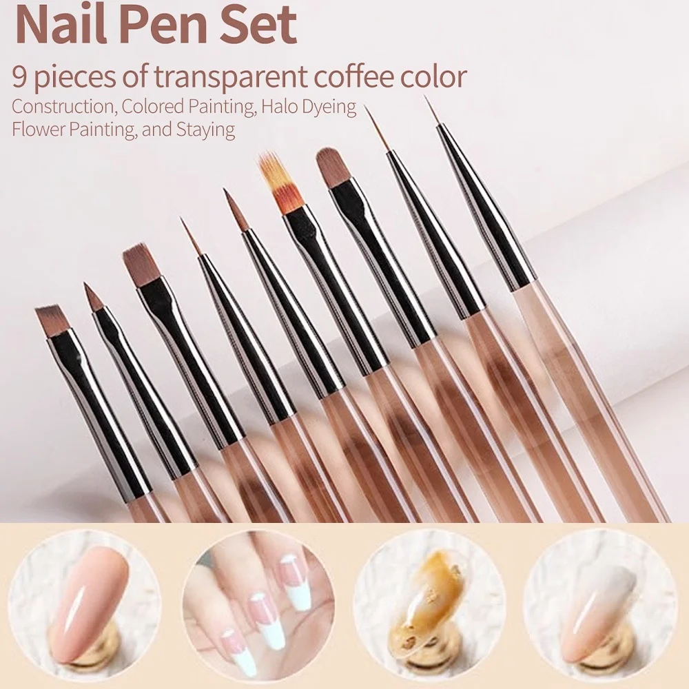 9PCS Kuas Kuku untuk Desain Se - Nail Art Viral ulasan dan harga