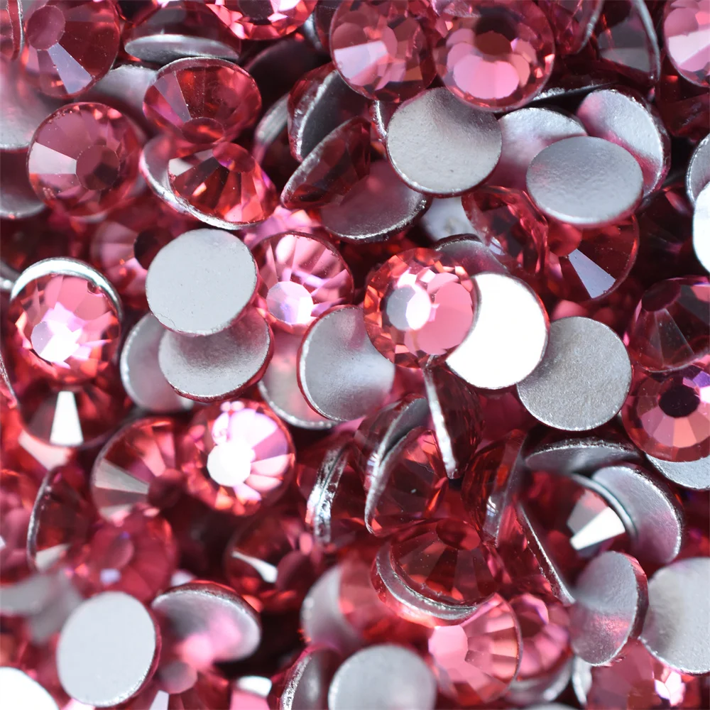 SS6-40 Seri Merah Kristal Kaca - Nail Art Fuchsia ulasan dan harga