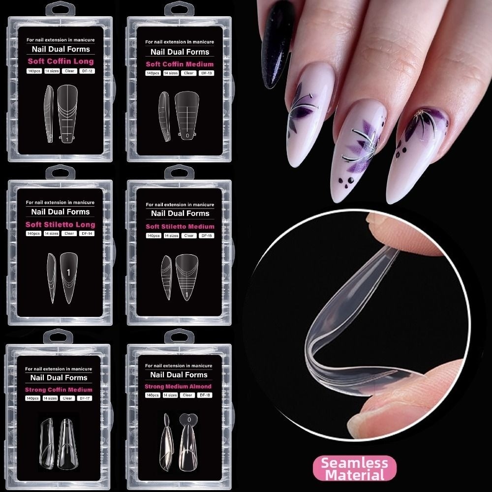 140PCS 14 Ukuran French Nail D - Nail Extension Form ulasan dan harga