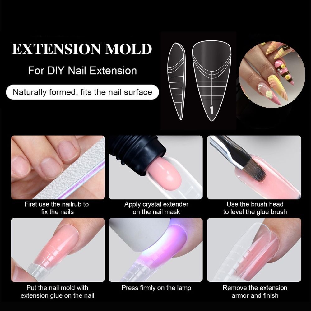140PCS 14 Ukuran French Nail D - Nail Extension Form ulasan dan harga