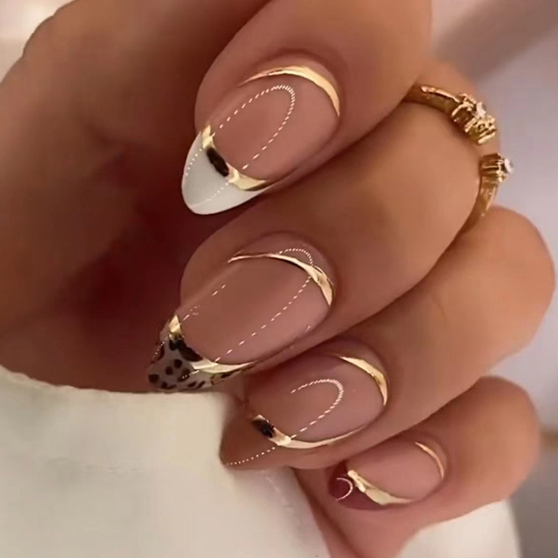 Kuku palsu ukuran sedang untuk - Nail Art Leopard ulasan dan harga