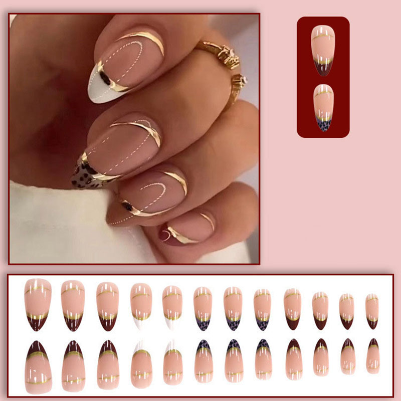 Kuku palsu ukuran sedang untuk - Nail Art Leopard ulasan dan harga