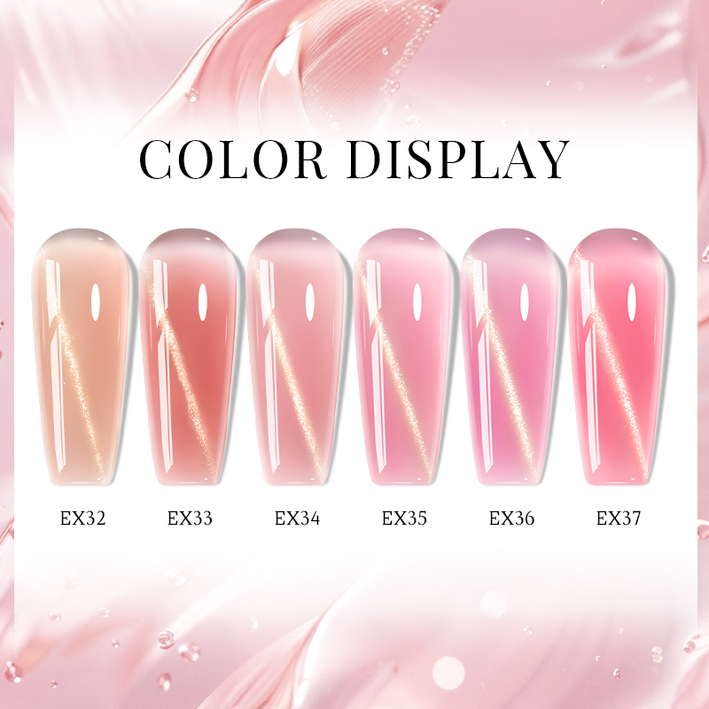 6pcs/set 20ml Cat Eye Poly Nai - Nail Extension Form ulasan dan harga